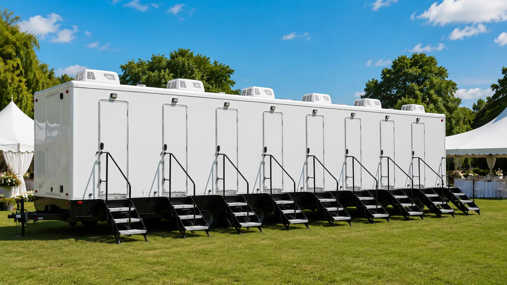 8 Stall Restroom Trailer in Hammond, IN